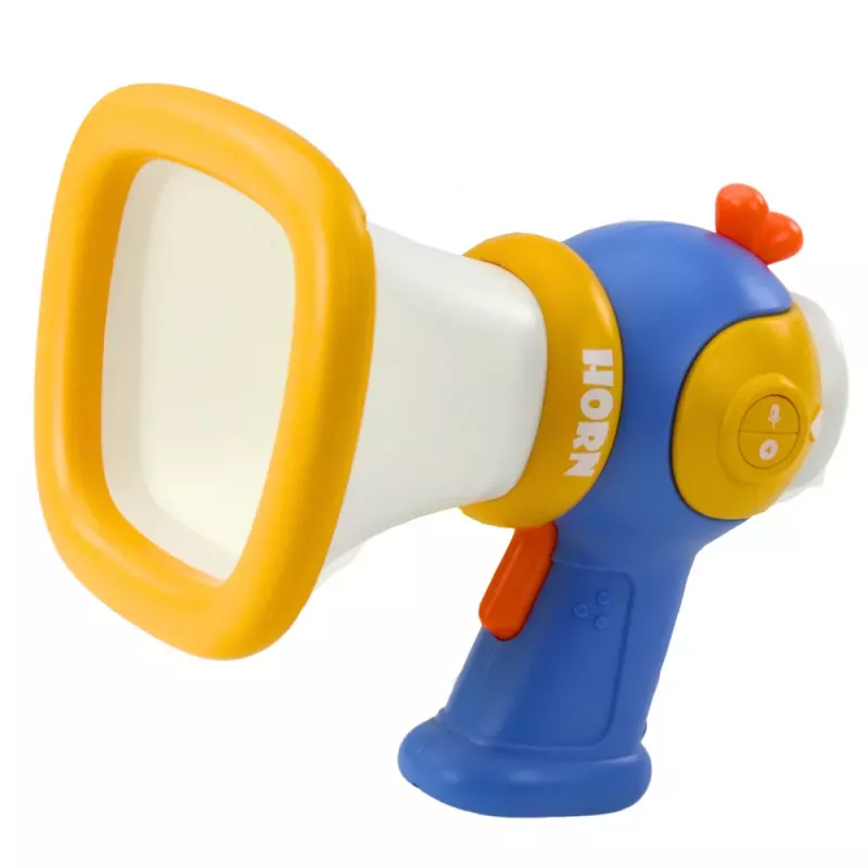 LEAN TOYS Megafón pre deti s meničom hlasu a svetelnými efektmi modrý