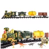 LEAN TOYS Classic Train dinosaury svetlá zvuky dym 39 ks
