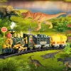 LEAN TOYS Classic Train dinosaury svetlá zvuky dym 39 ks
