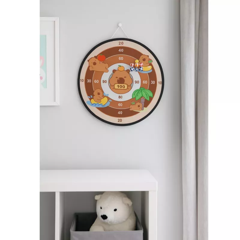 LEAN TOYS Capybara terčová zručnostná hra s prichytávacími loptičkami a hračkárskymi pištoľami 73,5 cm