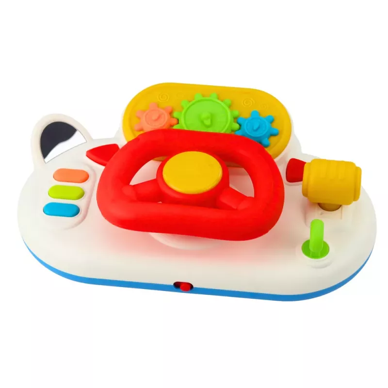 LEAN TOYS Simulátor jazdy pre batoľatá – interaktívny volant so svetlom a zvukom
