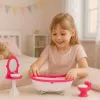 LEAN TOYS Sada kúpeľne pre bábiky: vaňa toaleta umývadlo so zrkadlom