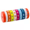 LEAN TOYS Vzdelávací matematický valec pre deti Nuka počítacie puzzle - modrý