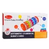 LEAN TOYS Vzdelávací matematický valec pre deti Nuka počítacie puzzle - modrý