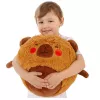 LEAN TOYS Skákacia lopta rastúci plyšový kapybara hnedý pumpa 50 cm