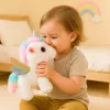 LEAN TOYS Jednorožec plyšový interaktívny pohyby zvuky biely 21 cm