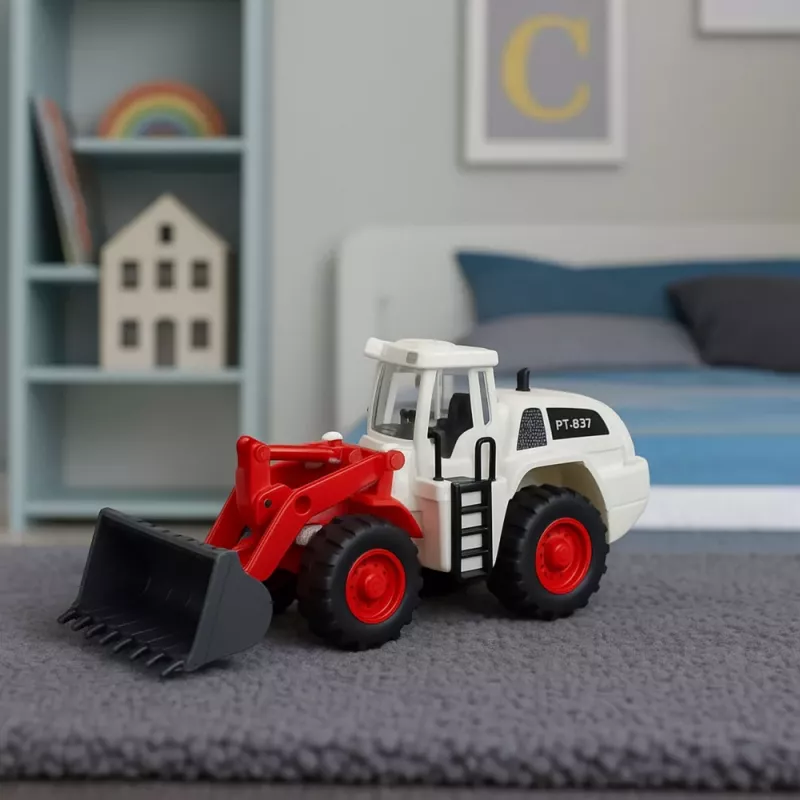 LEAN TOYS Stavebné vozidlo bager buldozér pohyblivá kovová lyžica svetlá zvuky