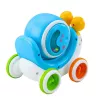 LEAN TOYS Interaktívny slimáčí bubon na jazdenie, hudobný, vzdelávací, modrý