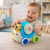 LEAN TOYS Interaktívny slimáčí bubon na jazdenie, hudobný, vzdelávací, modrý