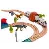 LEAN TOYS Elektrický interaktívny vlak s tunelom, vulkánom a dinosaurami, 95 cm