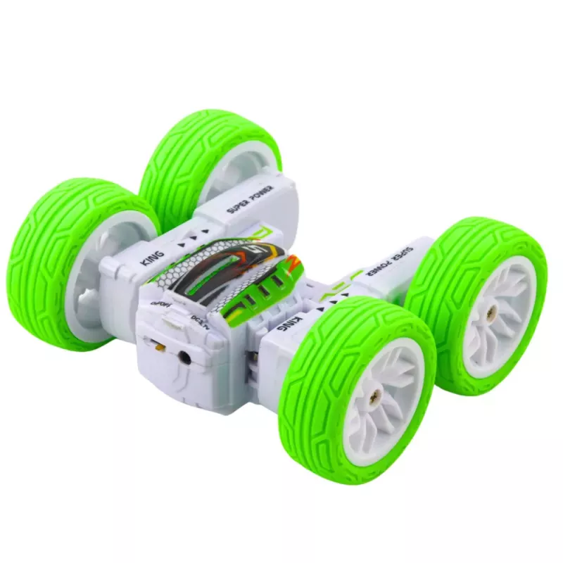 LEAN TOYS Diaľkovo ovládané akrobatické off-road auto 360° zelené 1:32