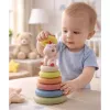 LEAN TOYS Mäkká senzorická pyramída jednorožec guma ECO farebná