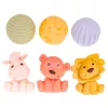 LEAN TOYS Sada mäkkých senzorických vzdelávacích ECO kociek guma zvieratá 18 ks