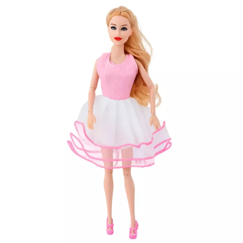LEAN TOYS Ružová sada šatníka pre bábiky, šaty, topánky, doplnky