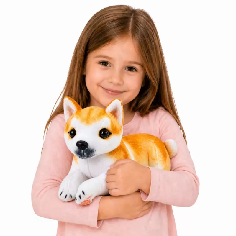 LEAN TOYS Plyšový shiba inu pes plyšová hračka mäkký pes 25 cm
