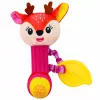 LEAN TOYS Plyšový jeleň hrkálka s hryzátkom a pískadlom pre bábätká