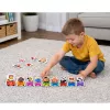 LEAN TOYS Vzdelávacie puzzle pre batoľatá abecedný vlak so zvieratami 40 dielov