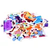LEAN TOYS Vzdelávacie puzzle pre batoľatá abecedný vlak so zvieratami 40 dielov