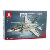 LEAN TOYS F-35 Lightning II bojové lietadlo stavebné kocky sivé 1490 dielov