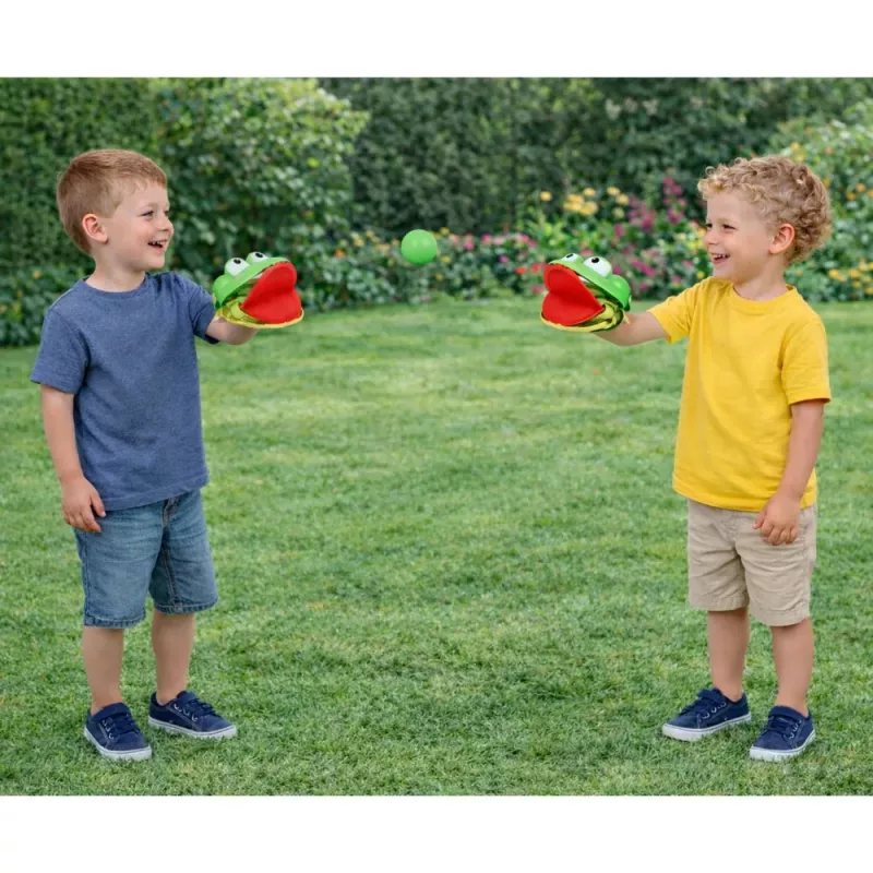 LEAN TOYS Žabie loptičky chytače odpaľovače arkádová športová hra pre deti