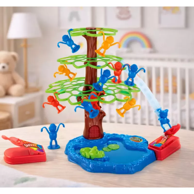 LEAN TOYS Skákajúce opice strom jazero rodinná arkádová hra