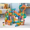 LEAN TOYS Sada magnetických kociek guľôčková dráha šmýkačka farebná 188 dielov