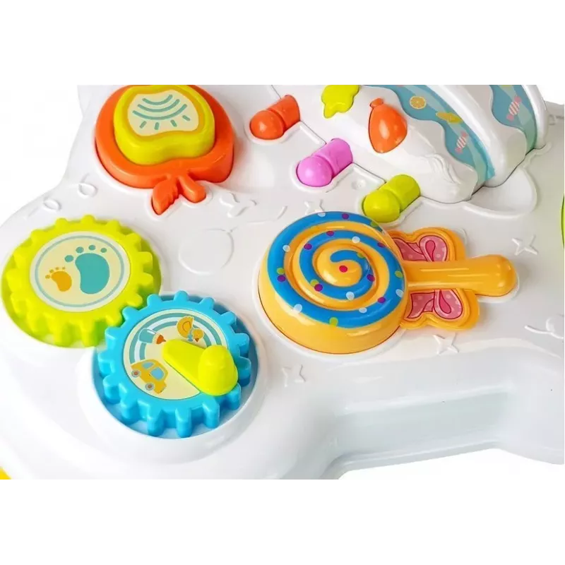 LEAN TOYS Vzdelávací stôl - sladkosti so zvukmi pre bábätká