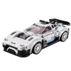 LEAN TOYS Kocky pretekárske auto robot 2v1 biela 320 dielov
