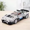 LEAN TOYS Kocky pretekárske auto robot 2v1 biela 320 dielov