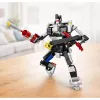 LEAN TOYS Stavebné kocky športové auto robot 2v1 biela 320 ks