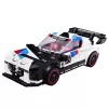 LEAN TOYS Stavebné kocky športové auto robot 2v1 biela 320 ks