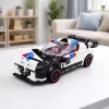 LEAN TOYS Stavebné kocky športové auto robot 2v1 biela 320 ks