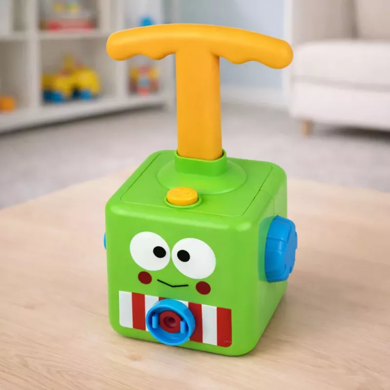 LEAN TOYS Balónový odpaľovač auto žaba vzdelávacia hračka pre deti