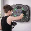 LEAN TOYS Interaktívny hudobný boxovací terč s LED svetlami, 3 úrovne, čierna