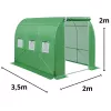 LEAN Skleník na zeleninu, zelené UV okná, 3,5x2x2 m, 7 m²