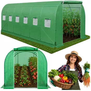 LEAN Fóliový tunel záhradný skleník na zeleninu PRO konštrukcia 25MM 6x3x2M 18M²