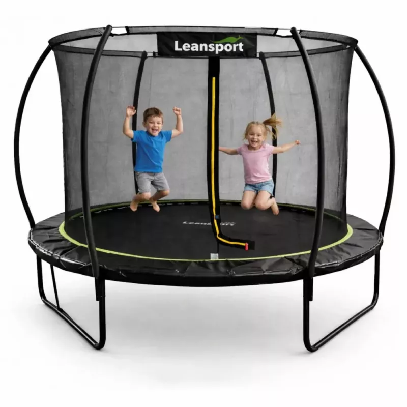 LEAN SPORT LEAN Záhradná trampolína s vnútornou sieťou čierna a zelená 183CM 6FT