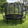 LEAN SPORT LEAN Záhradná trampolína s vnútornou sieťou čierna a zelená 252CM 8FT