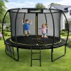 LEAN SPORT LEAN Záhradná trampolína s vnútornou sieťou čierna a zelená 252CM 8FT