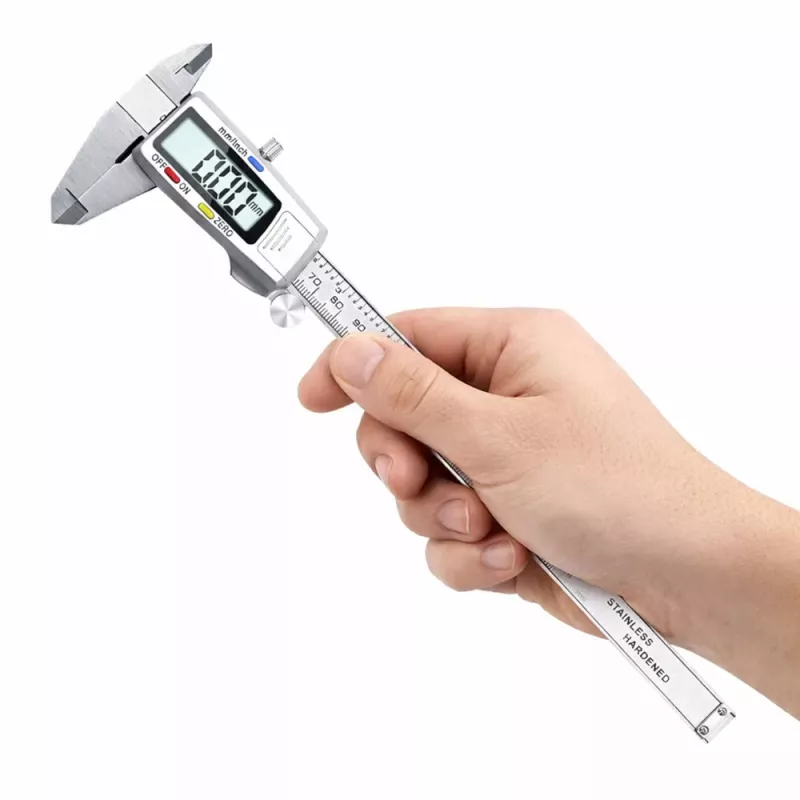 LEAN elektronické digitálne LCD posuvné meradlo precízne nerezové 150 mm