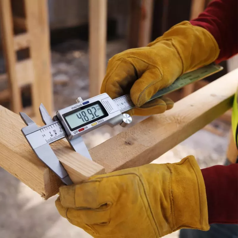 LEAN elektronické digitálne LCD posuvné meradlo precízne nerezové 150 mm