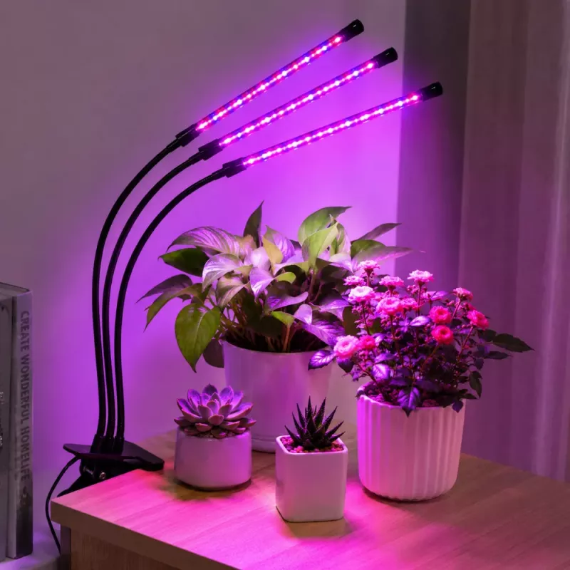 LEAN LED lampa na pestovanie a osvetlenie rastlín, trojitý modul, klip