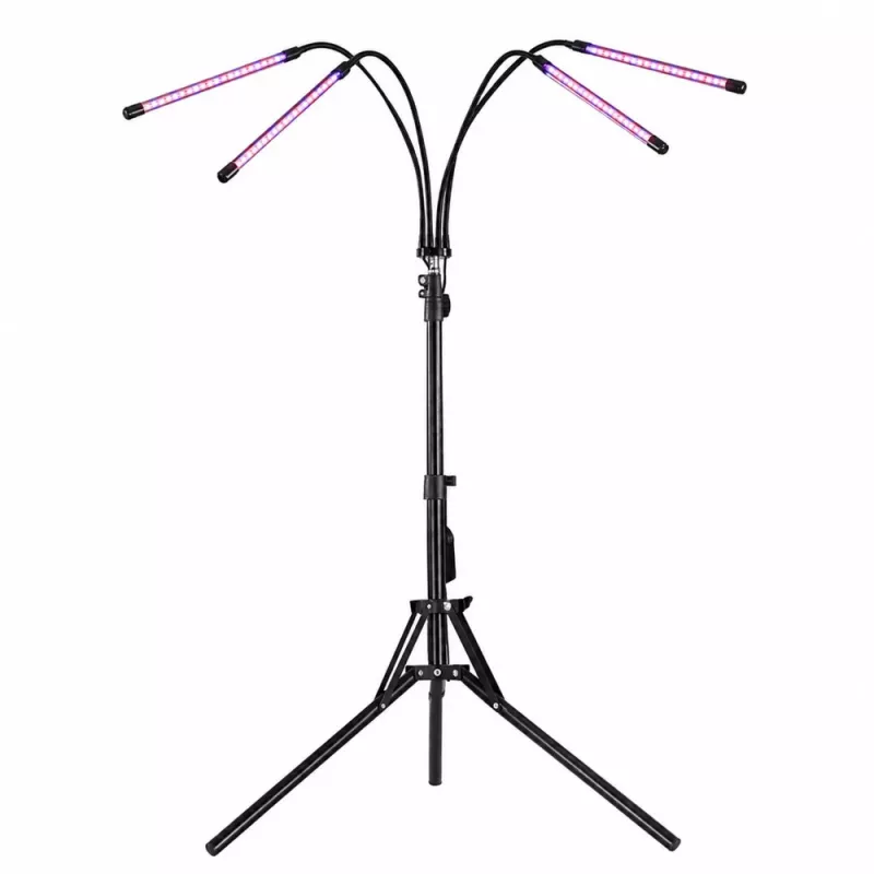 LEAN LED lampa na rast a osvetlenie rastlín, 4-panelový stojan, diaľkový ovládač