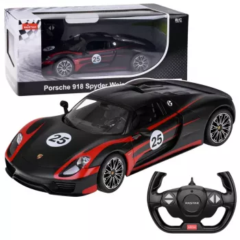 Porsche 918 Spyder Performance diaľkovo ovládané RC auto čierne Rastar 1:14