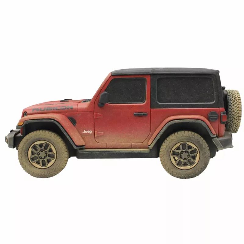 JEEP Wrangler Rubicon-Muddy diaľkovo ovládané RC auto červené Rastar 1:24