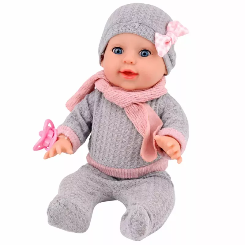 LEAN TOYS bábika s doplnkami na učenie na nočník, fľaša, nočník 35 cm