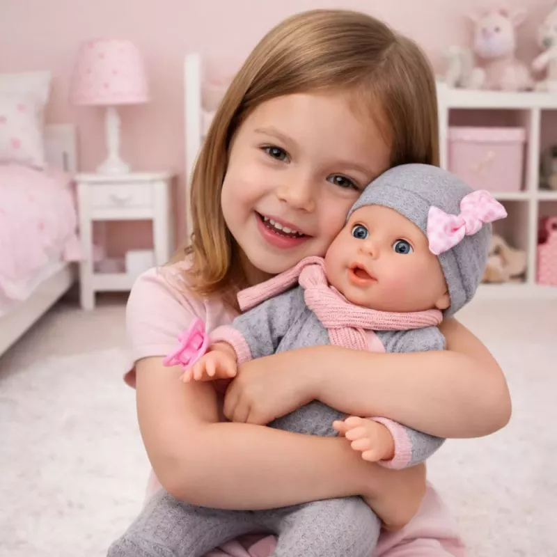 LEAN TOYS bábika s doplnkami na učenie na nočník, fľaša, nočník 35 cm