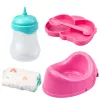 LEAN TOYS bábika s doplnkami na učenie na nočník, fľaša, nočník 35 cm