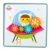 LEAN TOYS kreatívne geometrické puzzle mozaika ozubené kolieska 25 ks
