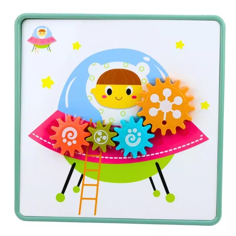 LEAN TOYS kreatívne geometrické puzzle mozaika ozubené kolieska 25 ks